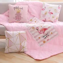 Мультфильм творческий Фламинго серия животные мягкие плюшевая подушка с набивкой кондиционер Диван украшения сзади подушки автомобиля вздыхание Стёганое одеяло