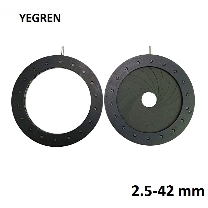 

2.5-42mm Minimum to Maximum Aperture Diameter Zoom Iris Diaphragm Aperture Condenser for Automatic Machine Vision Device Robots