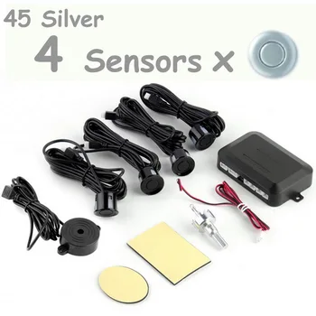 

high quality Car detector 4 sensors kit 44 colors for parking system round shape with automotivo parktronic radar buzzer sound