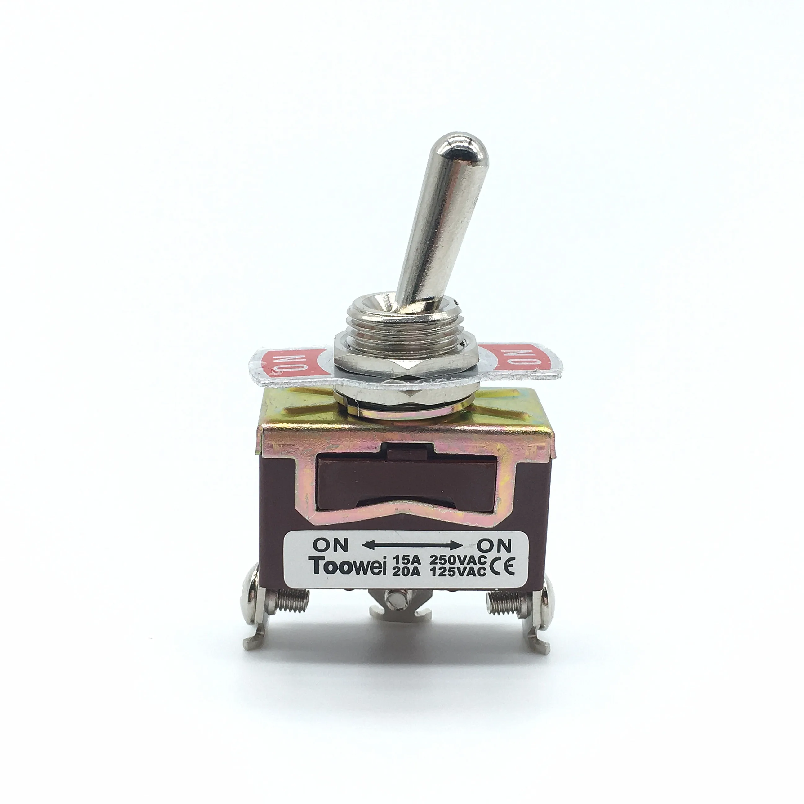 

1PC Locking Toggle Switch Silver Contacts 3 Pin Screw ON ON Rocker Switch ON/OFF 2Pin 15A 250VAC/20A 125VAC