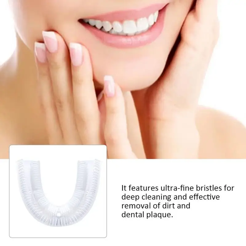 U-образной формы силиконовые Зубная щётка замена головки высокого качества 360 градусов автоматическая электрическая зубная щетка кисти