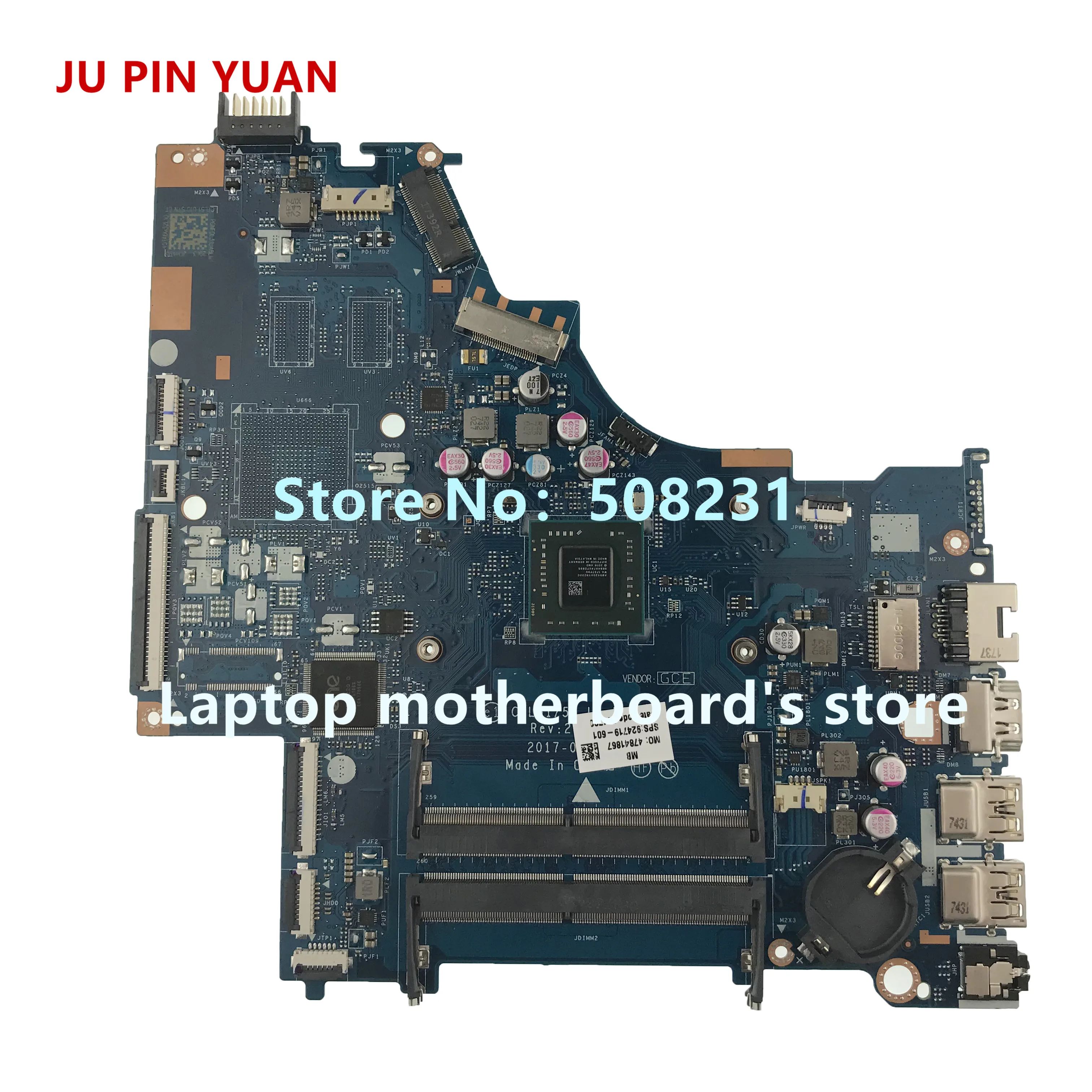 Материнская плата JU PIN YUAN 924719 601 CTL51/53 материнская для ноутбуков HP 15 BW BW080NR