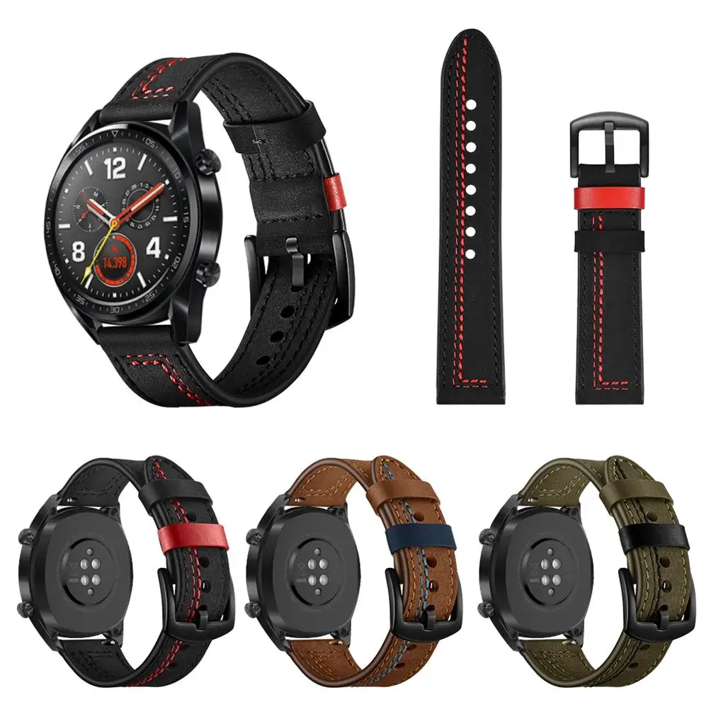 

22MM Smart Sports Watch Strap Replacement Leather Watch Strap Wristband For Huawei Watch GT Honor Watch Magic Band