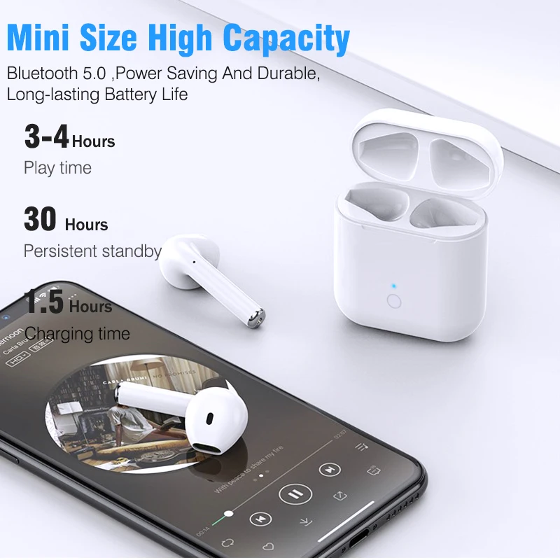 LK-TE9 TWS Bluetooth Earphones Air Pods 5.0 Wireless Earphones Touch Control Bluetooth headset Earbuds support Pop-ups function LK-TE9 TWS Bluetooth Earphones Air Pods 5.0 Wireless Earphones Touch Control Bluetooth headset Earbuds support Pop-ups function