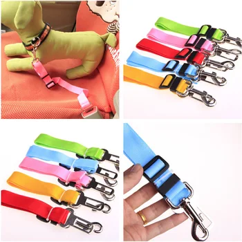 

Pet Dog Cat Car Safety Belt Adjustable Harness Seatbelt Lead Leash for Small Medium Dogs Travel Clip Pet Supplies 7 Color