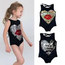 Купальник для новорожденных с красной губой, для малышей, для маленьких девочек, бикини с блестками, купальный костюм, для детей, для купания, для пляжа