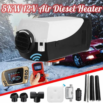 

5000W 12V Car Parking Air Diesels Fuel Heater LCD Switch 5KW Car Heater for RV Boats Motorhome Trucks Trailer +Remote + Silencer
