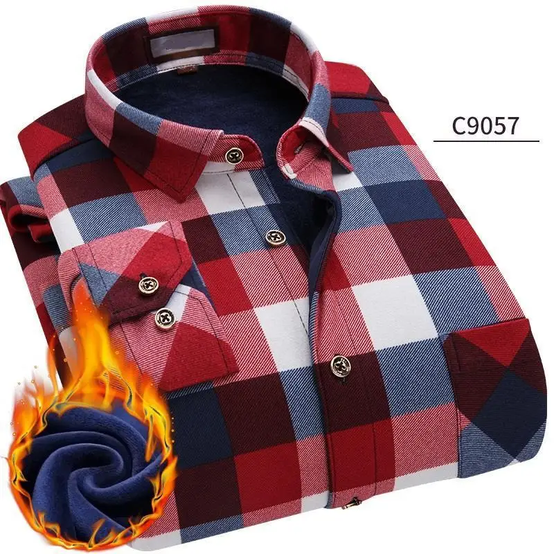 Плед Slim Fit Erkek Giyim Hemden Herren Повседневное военные Kemeja Pria Гавайский уличная зимняя