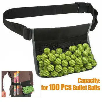 

Adjustable Nylon Bullet Balls Waist Bag Storage Bag For Nerf Rival Apollo Zeus 100 Pcs Capacity