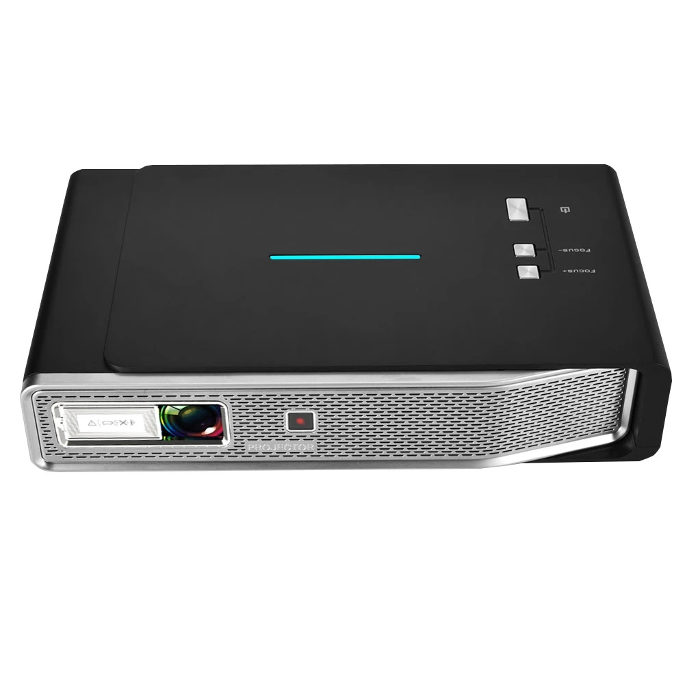 Portable 3D Mini Home Projector HD 1080P DLP Smart Projector Home Media Player HDMI USB Home Theater for Android 4.4