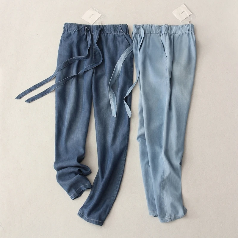 Women Denim Pants 2019 Spring Summer Fashion Female Casual Thin High Waist Jeans Demin Harem Pant Trousers Plus Size 3XL Women Denim Pants 2019 Spring Summer Fashion Female Casual Thin High Waist Jeans Demin Harem Pant Trousers Plus Size 3XL