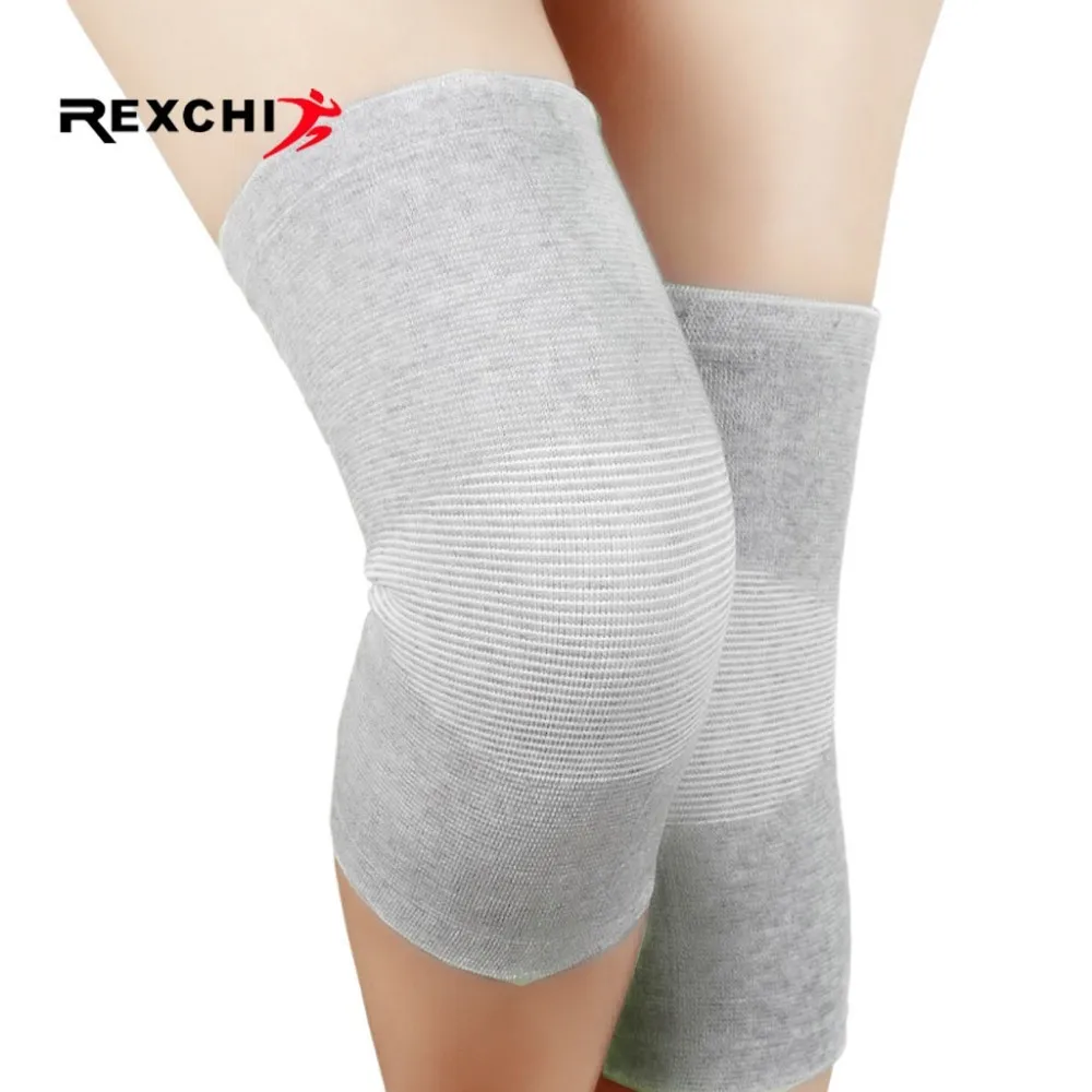 REXCHI 1 زوج الدافئة الركبة منصات الخيزران الفحم واقية للنساء عجائز نيباد دعم الرياضة سلامة تشغيل كرة السلة
