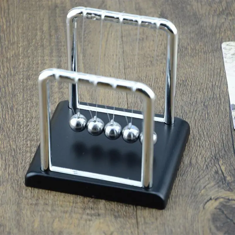 

2019 New Early Fun Development Educational Desk Toy Gift Newtons Cradle Steel Balance Ball Physics Science Pendulum