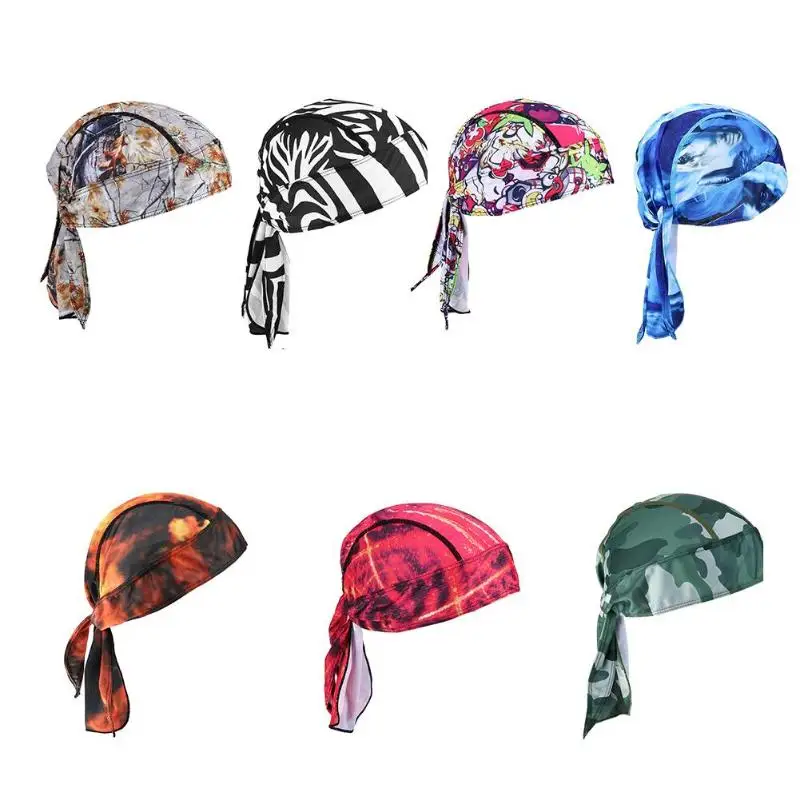 cheap Outdoor Cycling Cap Head Scarf Quick Dry Bandana Pirate Hat Hood Headband MTB Biking Equipment Bike Men Riding Ciclismo