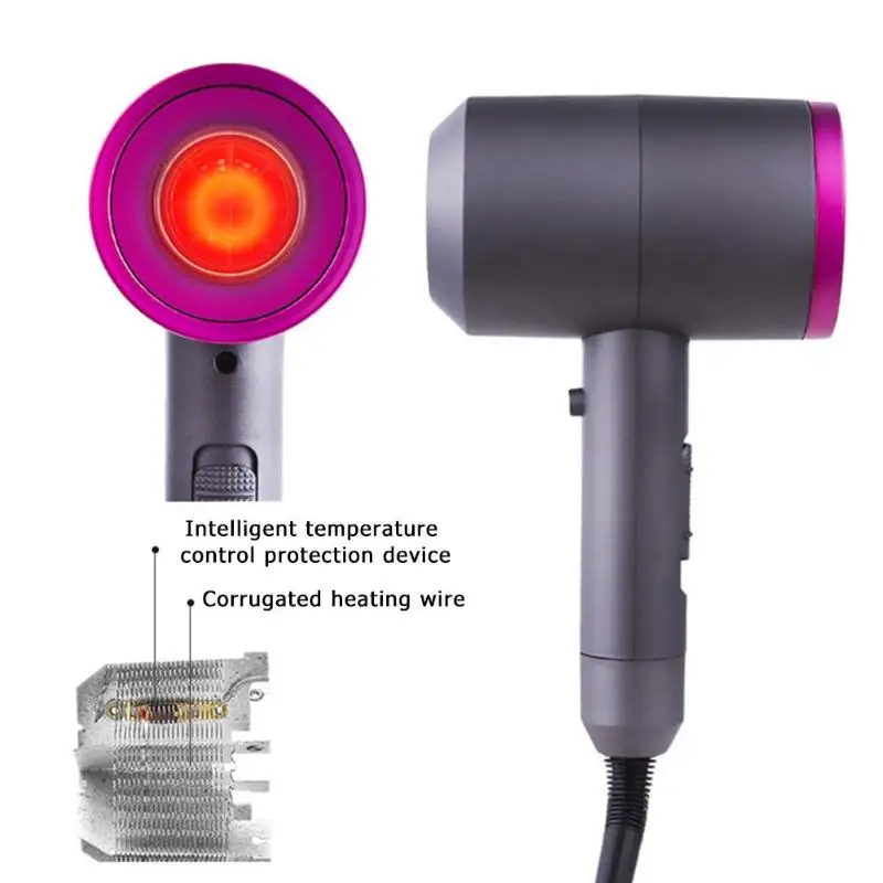 

1400W 2 Speeds Hair Dryer Hairdryer Hair Blow Dryer Constant Temperature Blow Dryer for Travel Home Kits EU/US Plug