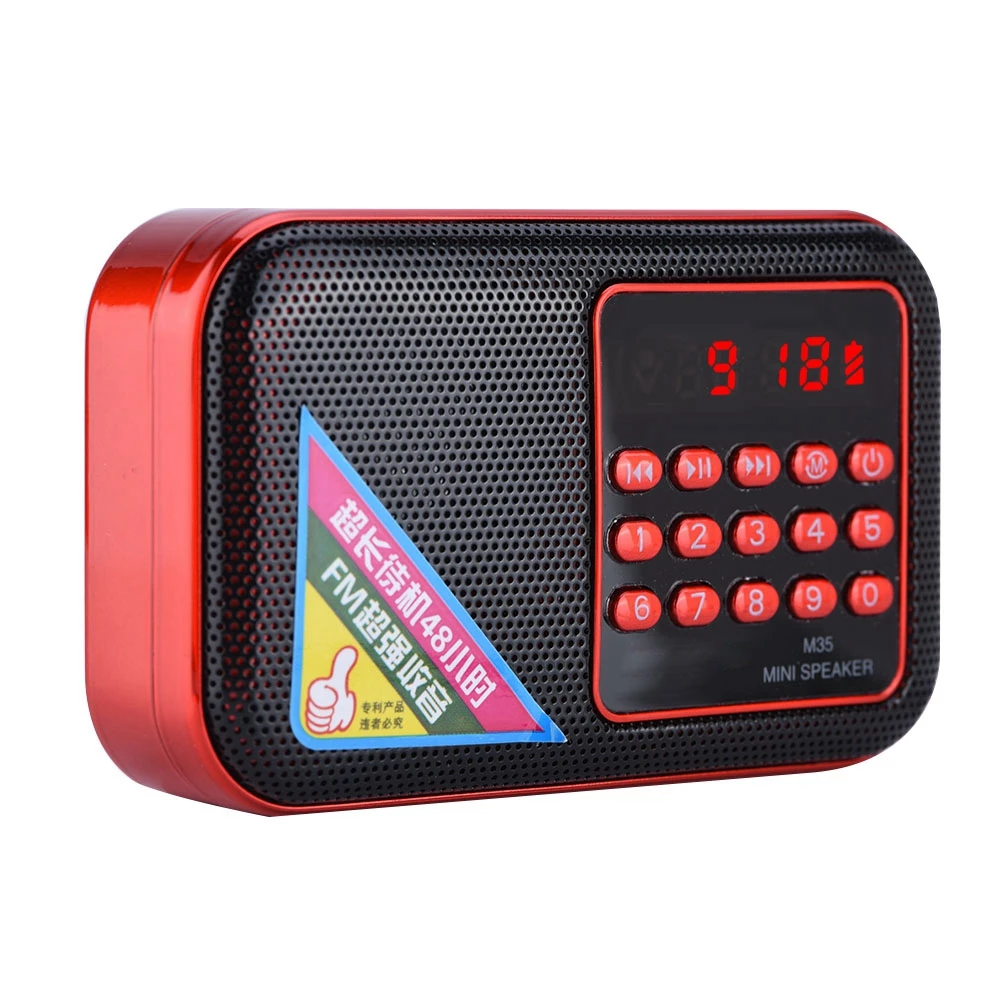 

Portable Mini FM Radio Support Noise Cancelling USB/TF/AUX Music Voice MP3 Player Digital Radio 87.5-108MHz FM Receiver