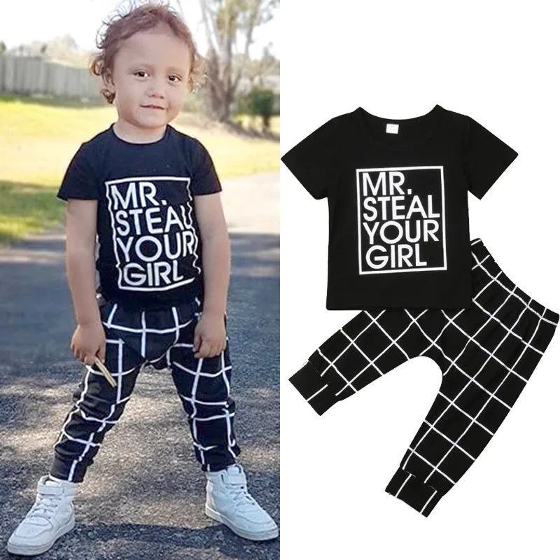 Mini Shatsu Plaid Pencil Baby Pants