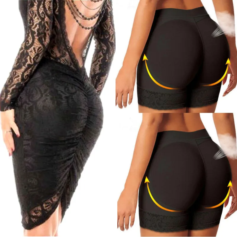 

Women Butt Lifter Shaper Pad Buttock Enhancer Underwear Panties Brief Hip Up Invisible Safety Short Pants Plus size