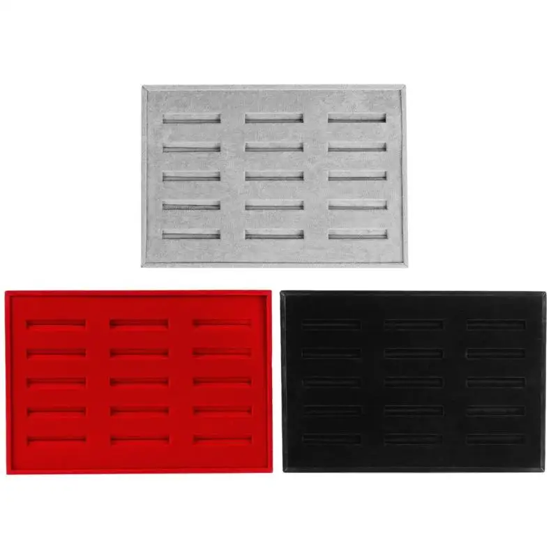 

12slots Bangles Display Tray Velvet Jewelry Organizer Holder Showcase Box