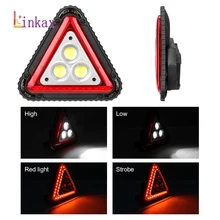Portable Triangle Warning Led Floodlight 4 Modes COB LED Car Repairing Work Lamp Multi-function Handle Camping Light Searchlight