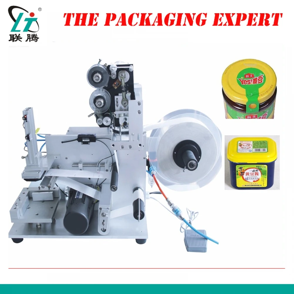 Flat Surface Semi Automatic Labeling Machine With Date Printer Cap Label Tail Sticker Labels Book Box Free Shipping | Бытовая техника