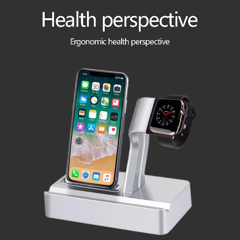 

2 in 1 charging base bracket For Apple Watch Charger Stand Phone Holder Charging Station For iPhone X 8 7 6 Plus for i Pad