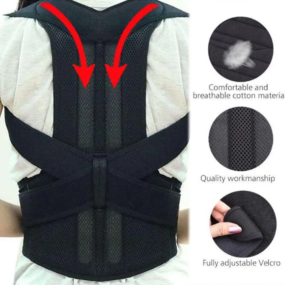 

Male Female Adjustable Magnetic Posture Corrector Corset Back Brace Belt Lumbar Support Straight Corrector Body Shapers S-3XL