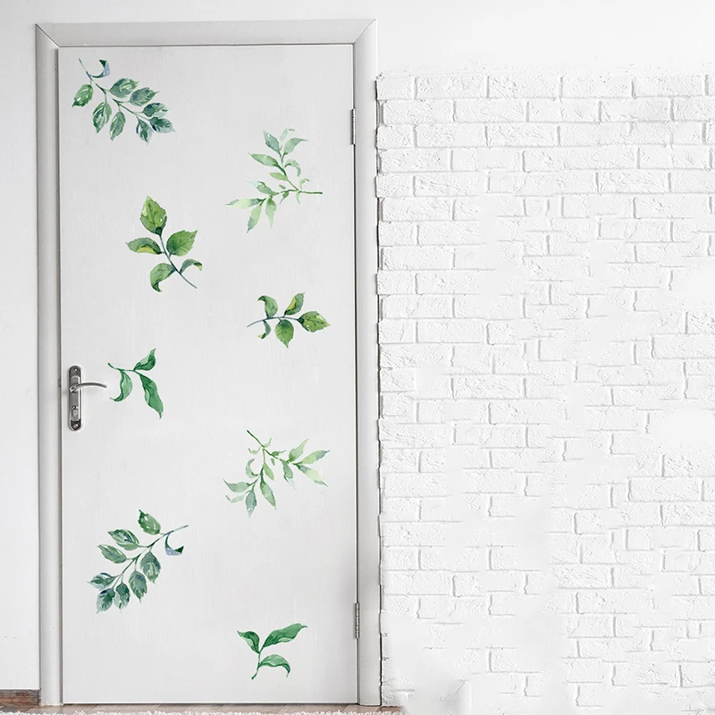 Creative Green Plant Wall Stickers TV Background Window Kid's Room Decor | Дом и сад
