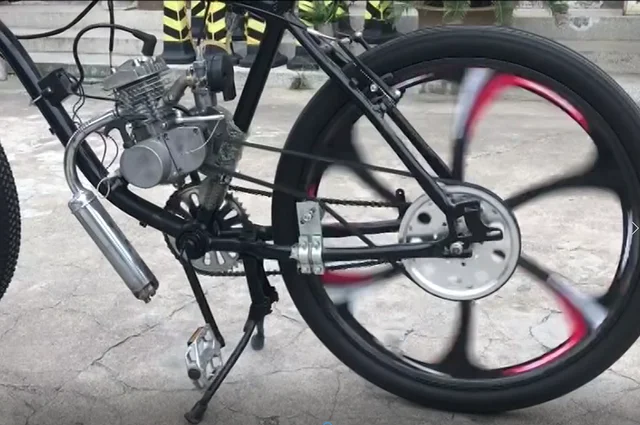 Motorized bicycle belt drive Clearance