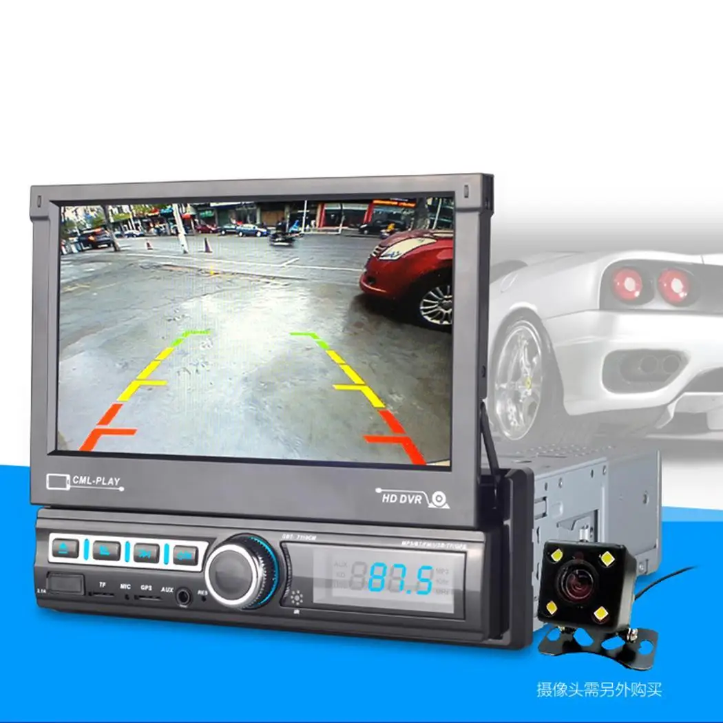  7 ''GPS Einzigen Din Auto Radio Teleskop FM Bluetooth Auto Stereo MP5 Player Navigation Auto-Multim