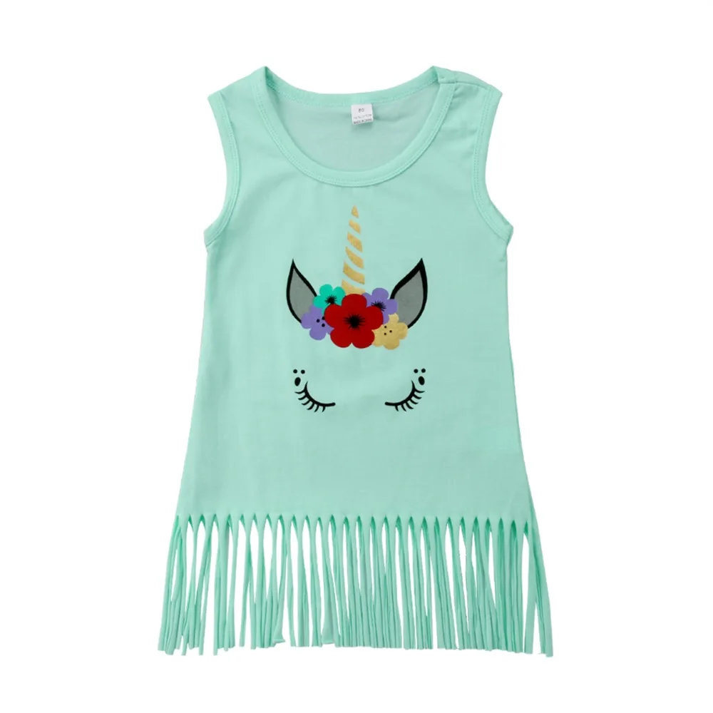 

Pudcoco Toddler Kids Baby Girls Unicorn Sleeveless Clothes Party Pageant T-Shirt Dress