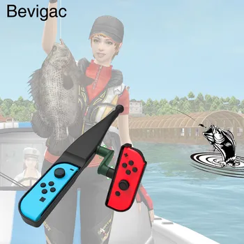 

Bevigac Portable Move Sebse Fishing Rod Fish Pole Prop for Nintendo Nintend Switch Joy-Con Console Game Accessories
