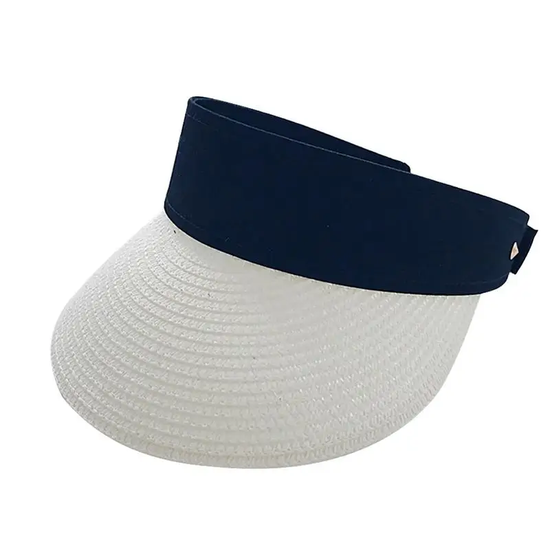Пляжная уличная Женская Солнцезащитная соломенная шляпа, складная шляпа с пустым верхом, накатанная на утином языке, Кепка для летнего отдыха, путешествия для девушек