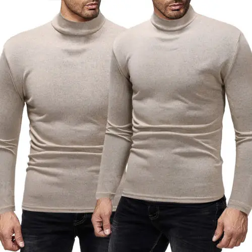 Autumn Winter Warm Turtleneck Sweater Men Fashion Solid Knitted Mens Sweaters 2018 Casual Male Double Collar Slim Fit Pullover Autumn Winter Warm Turtleneck Sweater Men Fashion Solid Knitted Mens Sweaters 2018 Casual Male Double Collar Slim Fit Pullover