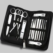 15 в 1 маникюрный набор, профессиональные кусачки для маникюра, инструменты для красоты ногтей, ножницы, нож, набор для маникюра и педикюра, инструменты для дизайна ногтей