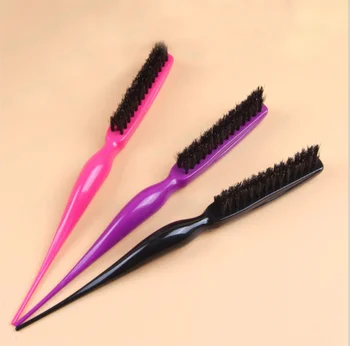 

Black Hair Brushes Comb Slim Line Teasing Brush Styling Tools DIY Kit Professional Plastic Hairdressing Combs 100pcs