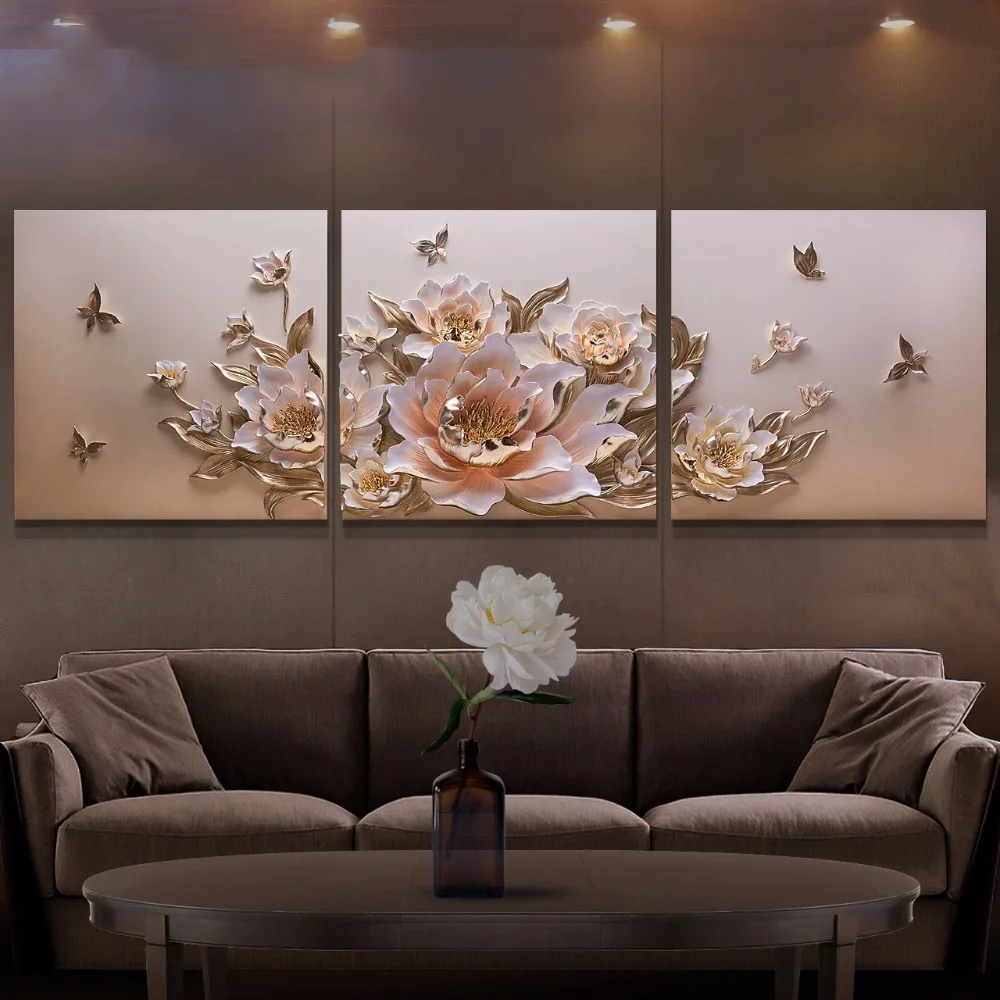 

Home Decoration Modern Minimalist New Chinese Three-dimensional Relief Wall Hanging Painting Living Room Decoration Painting Sof