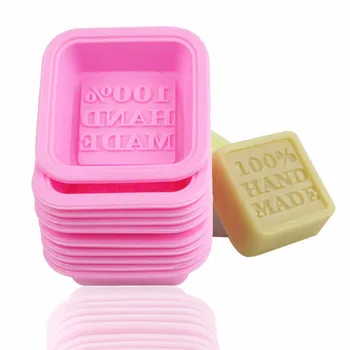 

55*55*20mm 25pcs Pink Handmade Silicone Soap Mold Soap Making Baking Mold