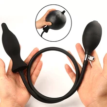 Inflatable Anal Plug Silicone Anal Dilator Anal Open Expand Prostate Massager Butt Plug Dildo Mastubator Sex Toys For Women Men