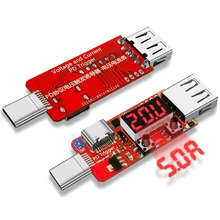 Pd gatilho de carga rápida digital medidor de tensão atual amperímetro coulômetro carregador fonte de alimentação móvel tipo-c usb tester detector