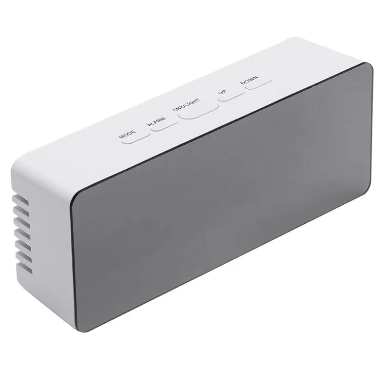 

Multifunction Noiseless Mirror Clock Digital Display Time Night Light Led Alarm Clock Snooze light-emitting Desktop Table Cloc