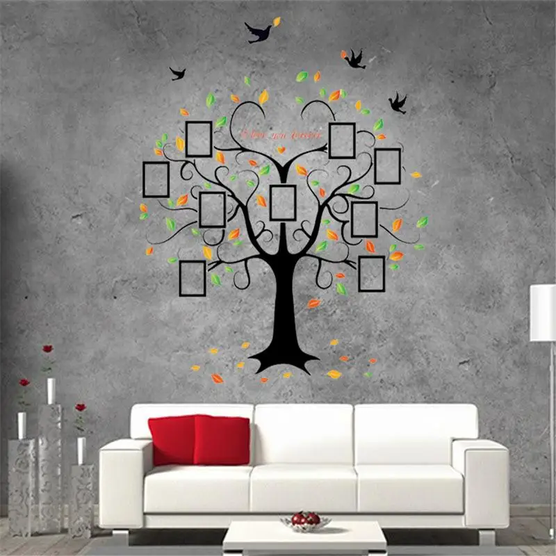 New Design Kitchen Wall Sticker Tree Photo Frame Vinyl Stickers House Decoration Accessories Mural Decor Wallpaper Wall-sticker