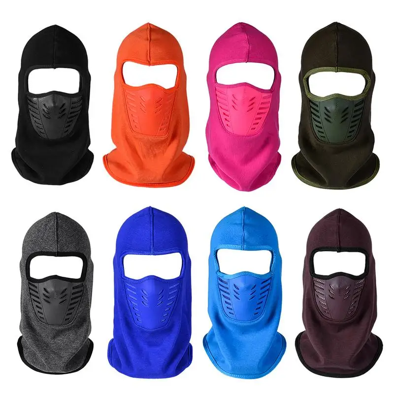 

Outdoor Sport Winter Polyester Lining Plus Velvet Full Face Mask Bicycle Cycling Fleece Windproof Warm Mask Cycling Equipment