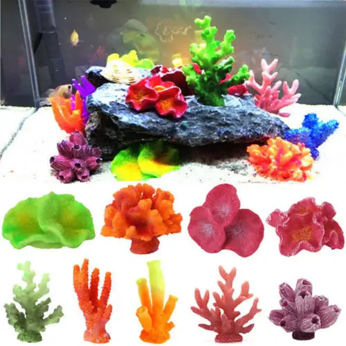 

Eco-friendly Artificial Resin Coral For Aquarium Fish Tank Decoration Underwater Ornament New