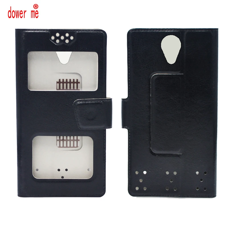 

dower me Double window Flip PU Leather Case Cover For Micromax Bolt Q357 Smart Phone In Stock N3