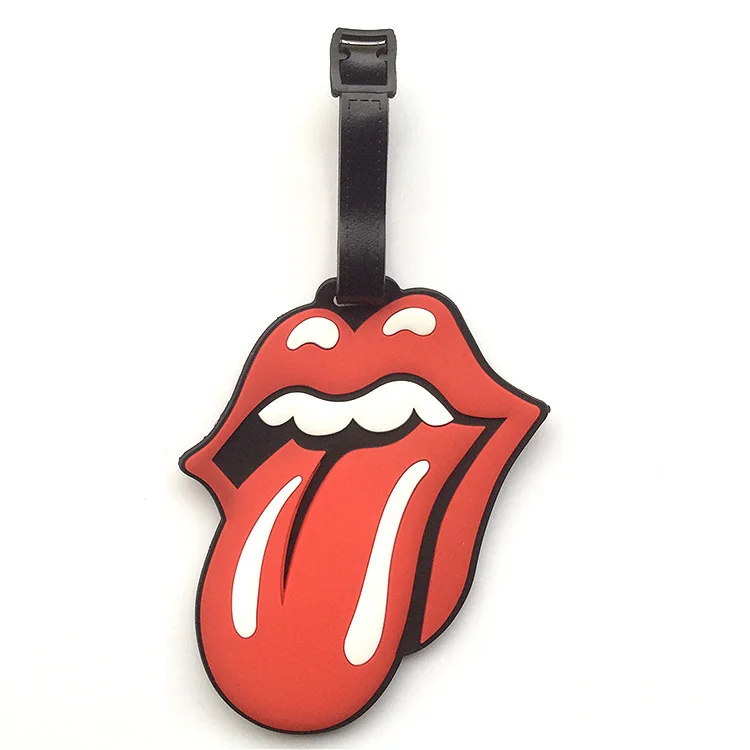 

5pcs per lot The Rolling Stones music band luggage tags Rolling Stones Rock Big Tongue Luggage Tag wholesale