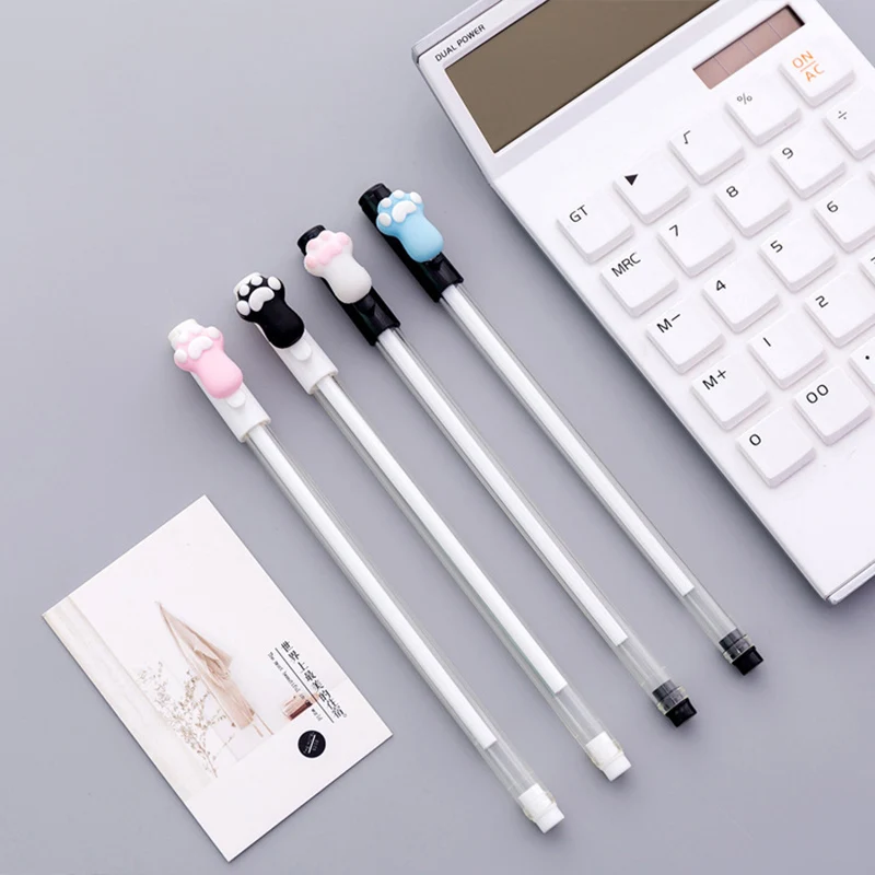 

1pc 0.5mm Cute Neutral Pens Kawaii Cat Claw Gel Pens For Kids Girls Gift School Supplies Office Korean Stationery