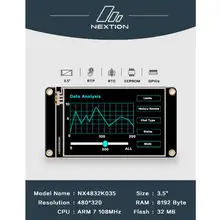 Nextion Enhanced NX4832K035-3,5 ''HMI интеллектуальный сенсорный дисплей TFT lcd полноцветный модуль поддержка NEXTION Editor