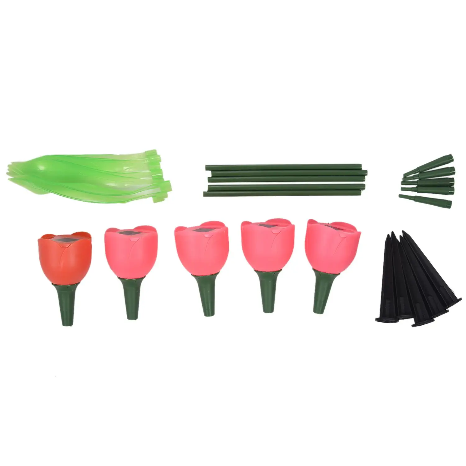 

5 Pieces Solar light Multicolor Plastic Tulip LED Garden light High Simulation Solar Flowers Bright Decoration light for Garde