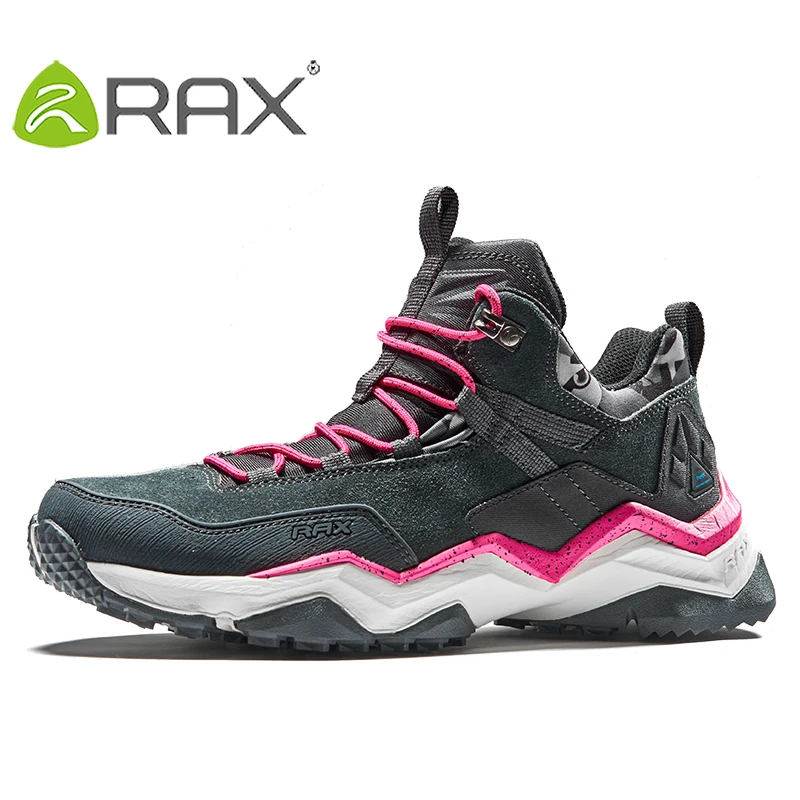 RAX 2018 Warm Hiking Shoes Men Waterproof Outdoor Winter Sports Sneaker for Women Tourism Shoes Women Antislip Men Tourism Shoes
